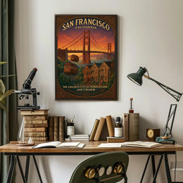 San Francisco Travel Poster Vintage City Wall Art