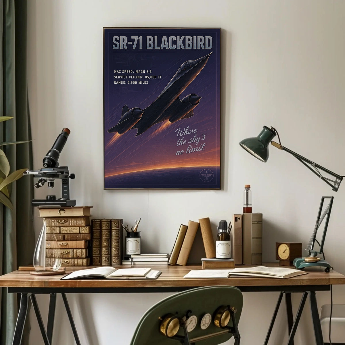 SR-71 Blackbird The Speed Icon Poster