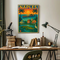 Naples Poster Vibrant Tropical Paradise Wall Art For Homes