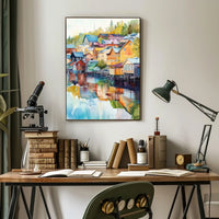 Finland Porvoo Old Town Colorful Houses Poster