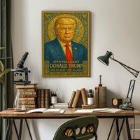 Donald Trump Majestic Mosaic Baroque Patriot Poster