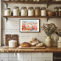 Madrid Flower Market Scene: Urban or Cityscape Poster