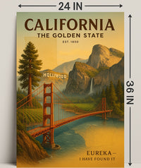 California The Golden State Poster PosterGoat