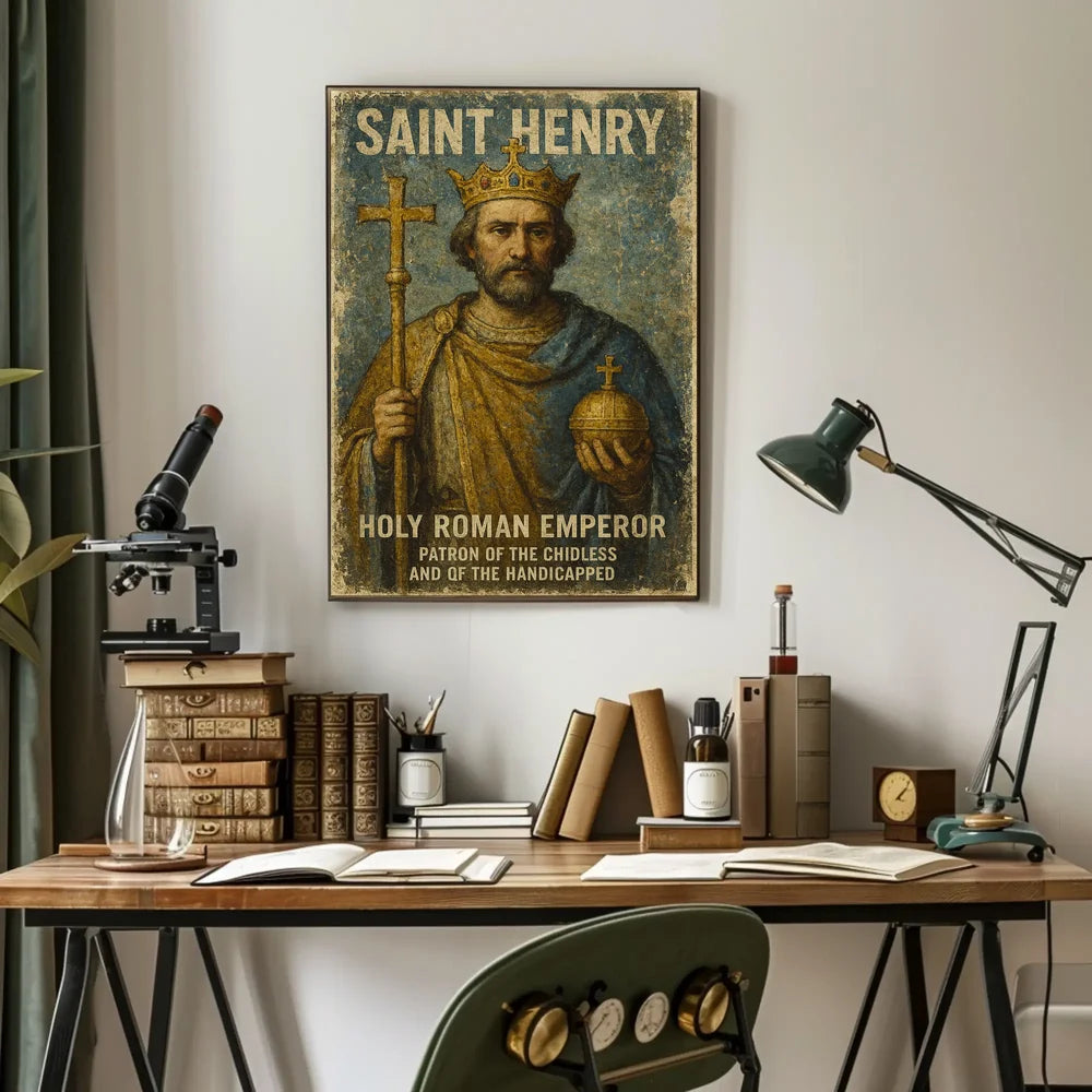 Saint Henry: Reverent Medieval Art Poster