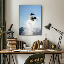 Snowboarder In Action Poster