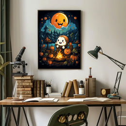 Whimsical Autumn Night Poster