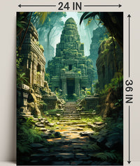 Ancient Jungle Temple Poster