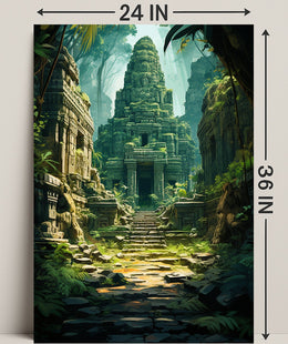 Ancient Jungle Temple Poster
