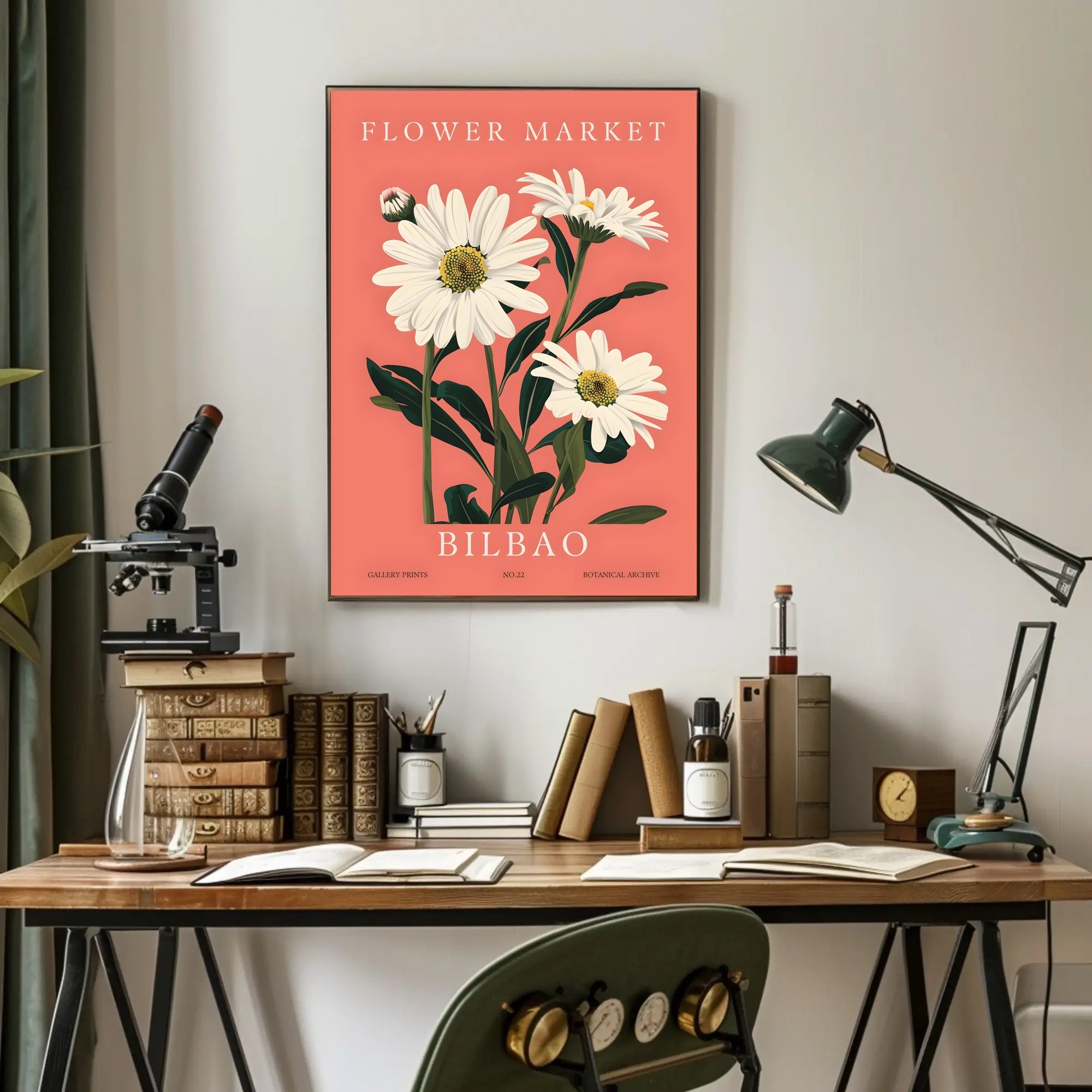 Flower Market in Bilbao Poster