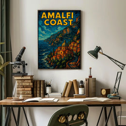 Amalfi Coast Poster Wall Art Travel Print 18x24 Home Decor