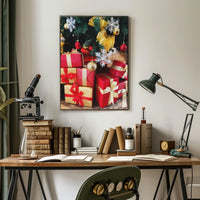 Christmas Joy Under Tree Festive Miscellaneous Poster