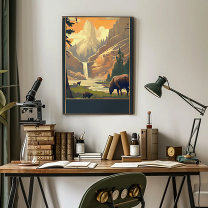 Majestic Western Mountain Scenery Travel Poster