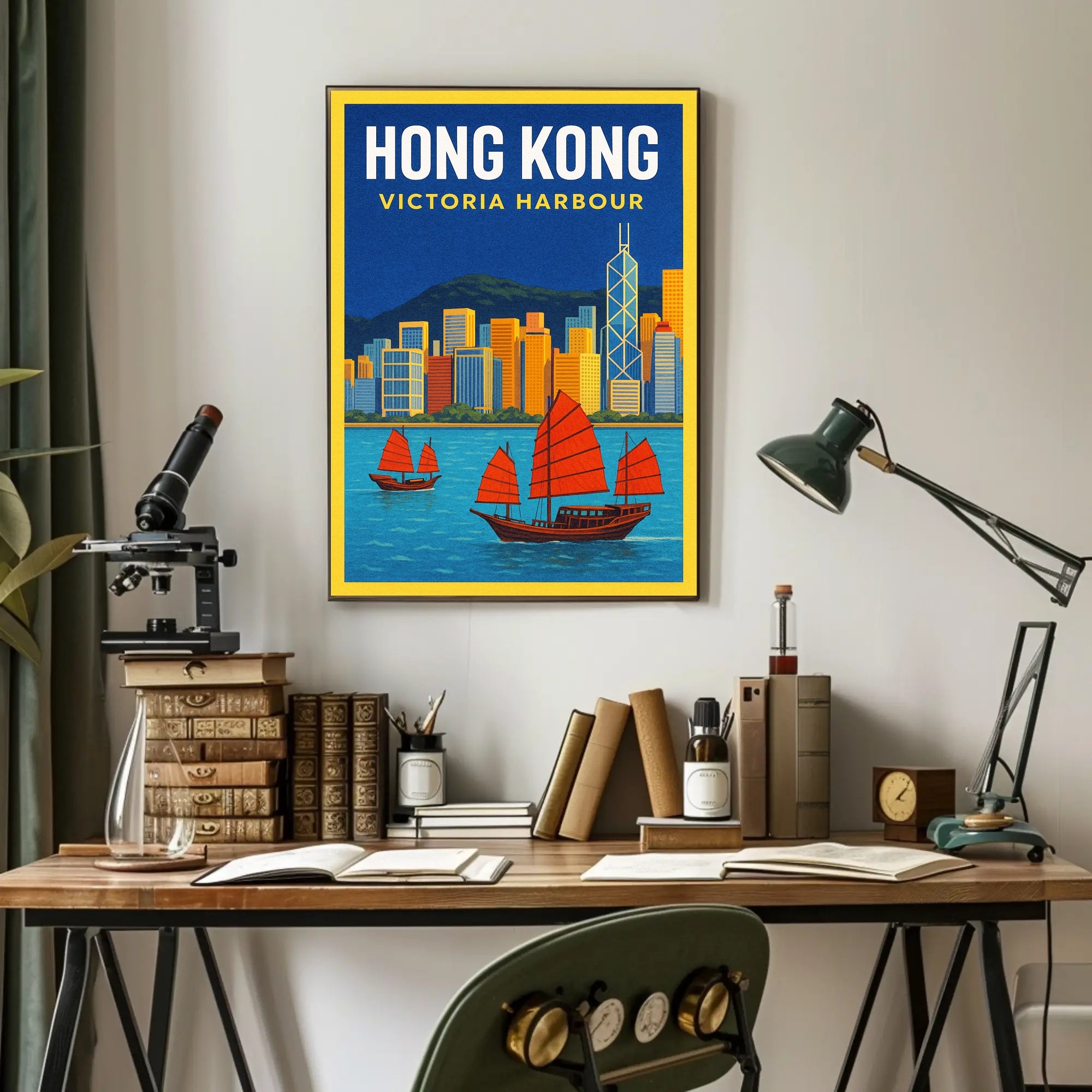 Hong Kong Victoria Harbour Poster PosterGoat