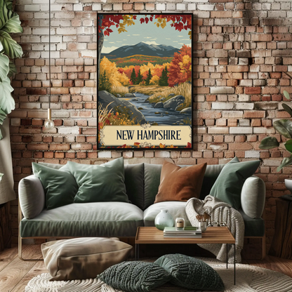 New Hampshire Vintage Poster