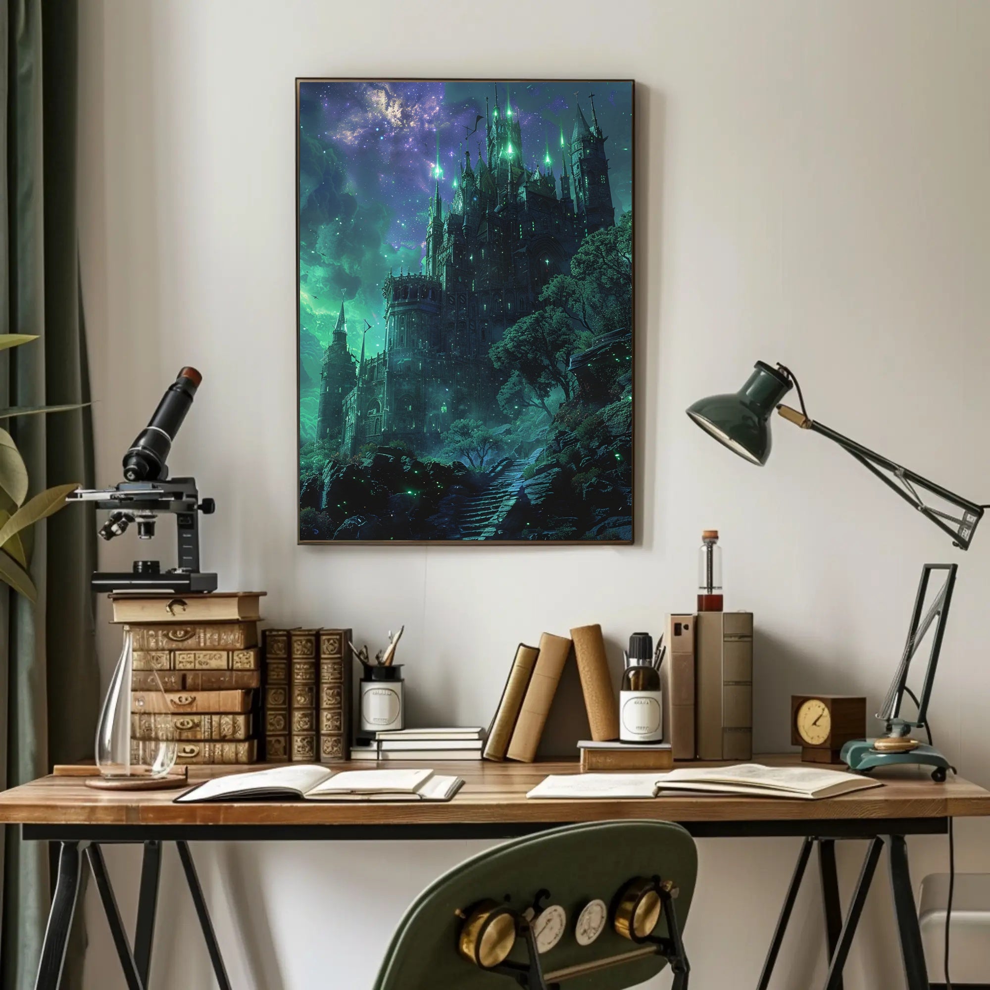 Majestic Dusk Mountain Impressionist Landscape Art Poster PosterGoat