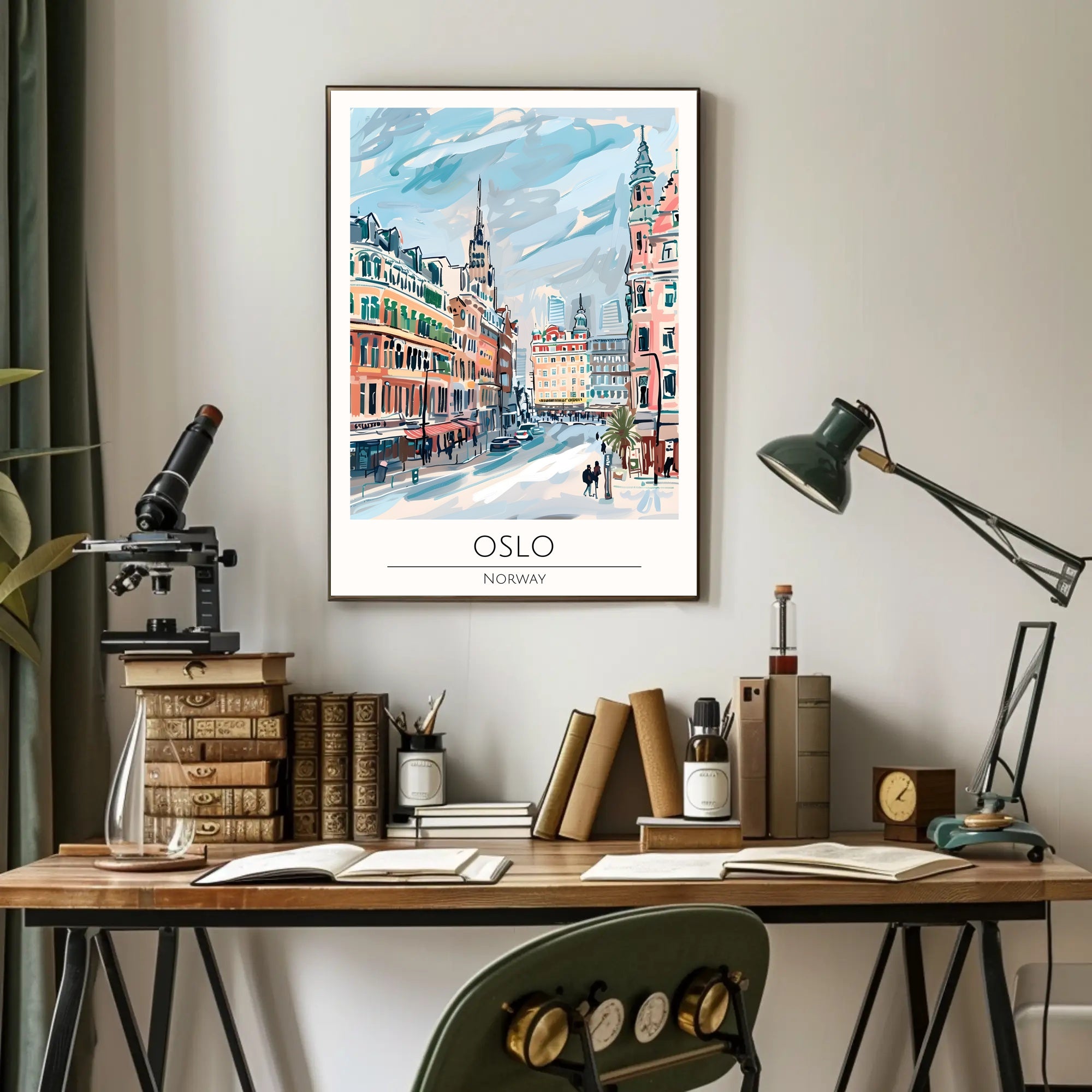 Oslo Cityscape Poster PosterGoat