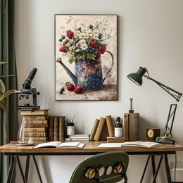 metal watering can Poster