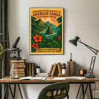 Vibrant Cityscape Skyline Art Poster