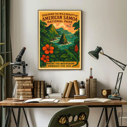 Vibrant Cityscape Skyline Art Poster