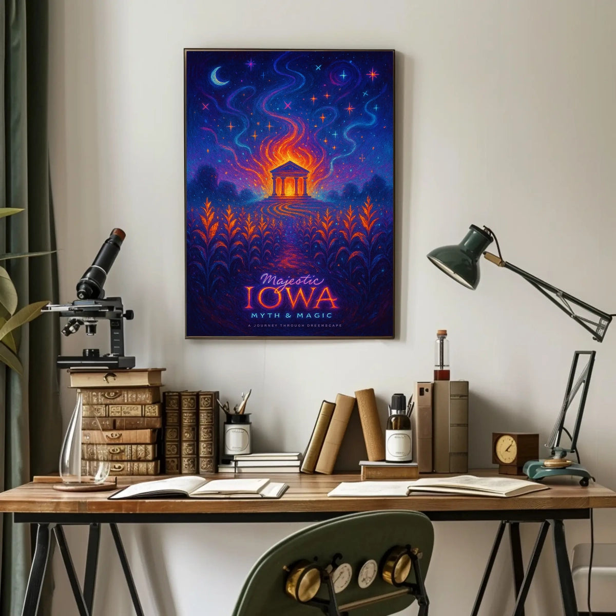 Majestic Iowa Myth Magic Poster