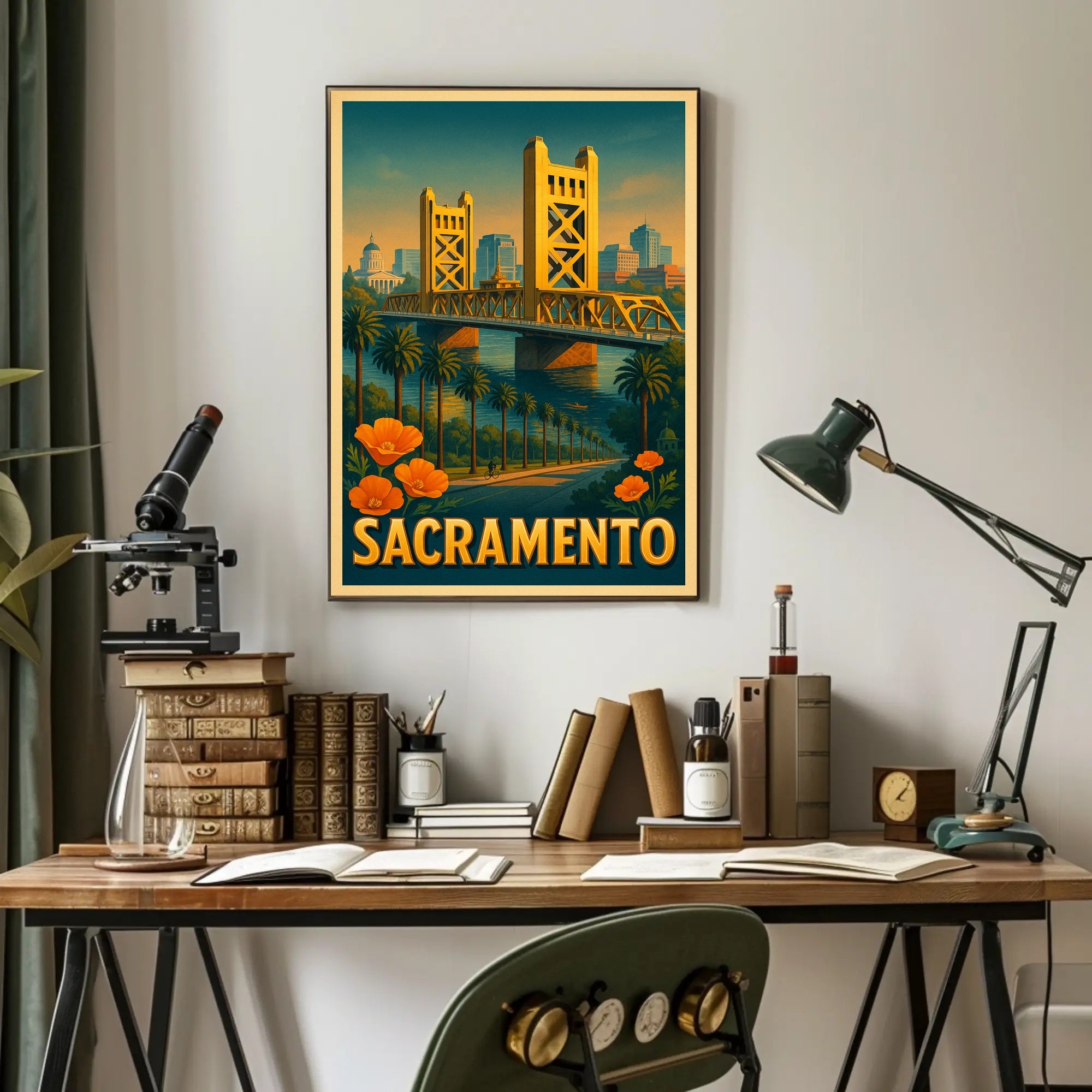 Sacramento Skyline Poster Modern City Wall Art
