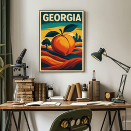 Georgia The Peach State Poster