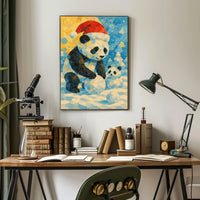 Festive Panda Winter Wonderland Poster