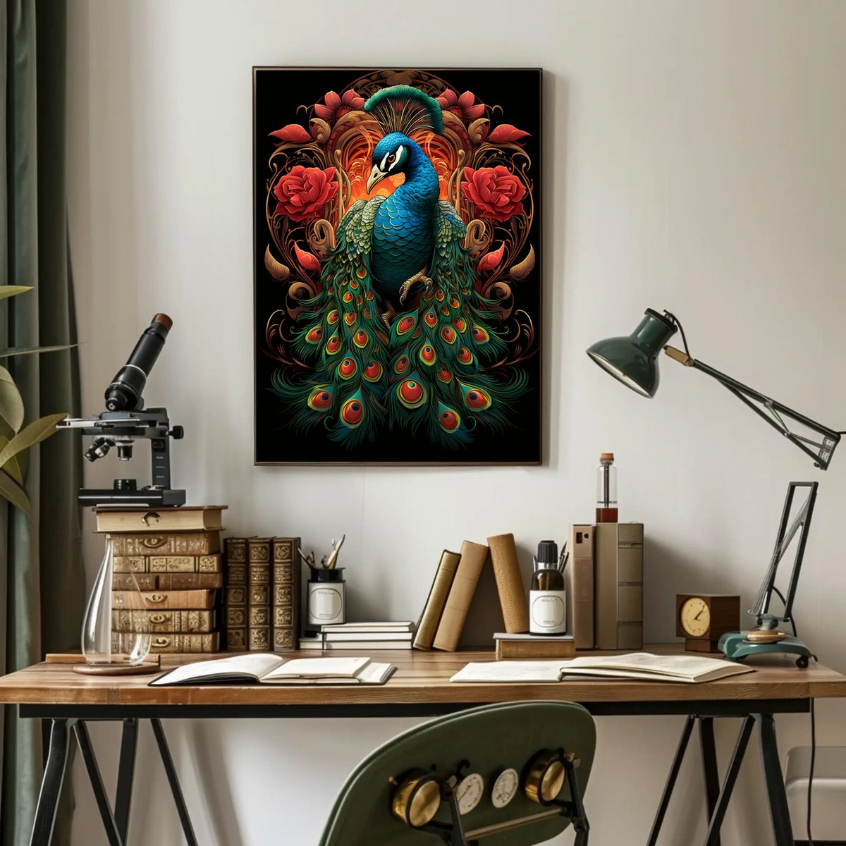 Majestic Peacock In Bloom Poster