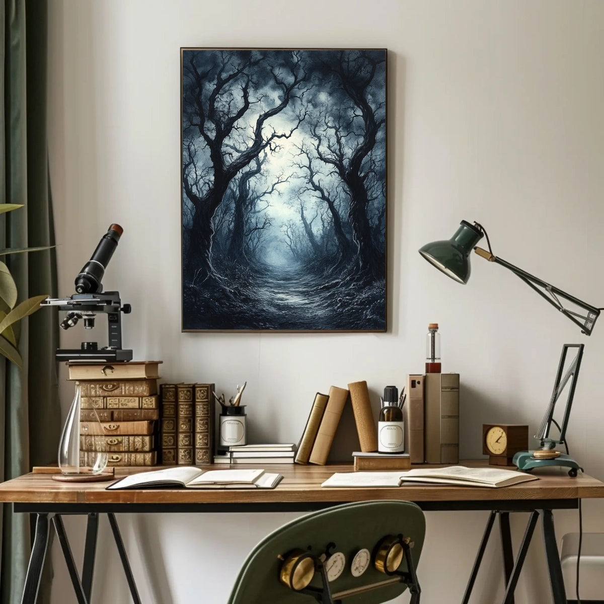 Haunting Mystical Forest Scene Abstract, Artistic, or Pop Culture Poster