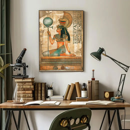 Futuristic Skyline Silhouette Art Deco Poster
