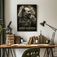 James A. Garfield 20th President of the United States Double Exposure Poster
