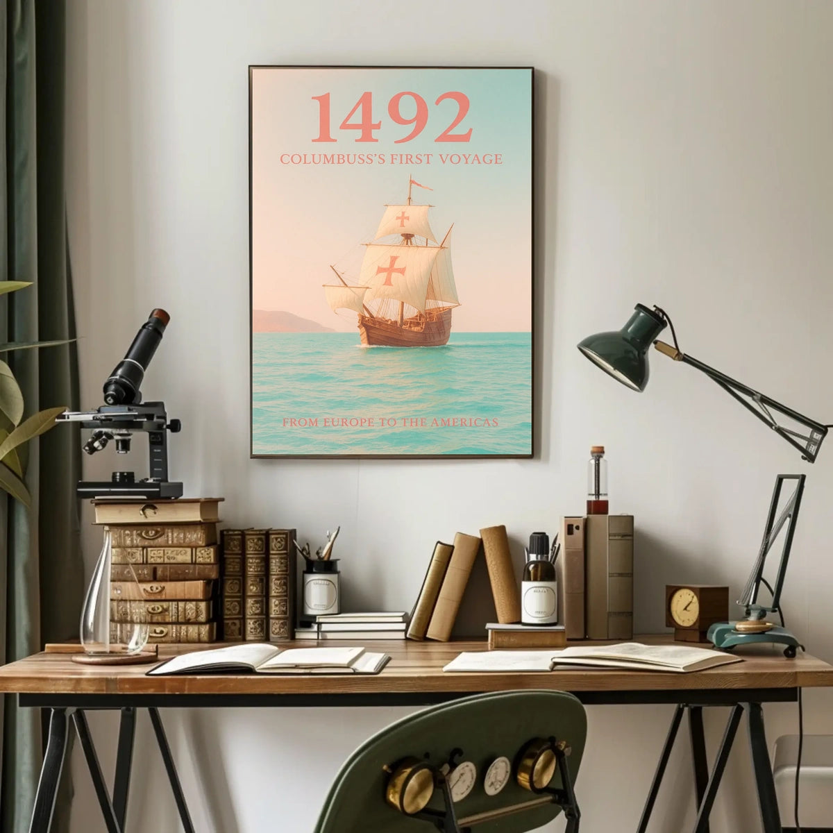 1492 Columbuss First Voyage Poster