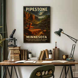 Pipestone Sacred Native American Poster