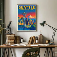 Seattle Skyline Poster