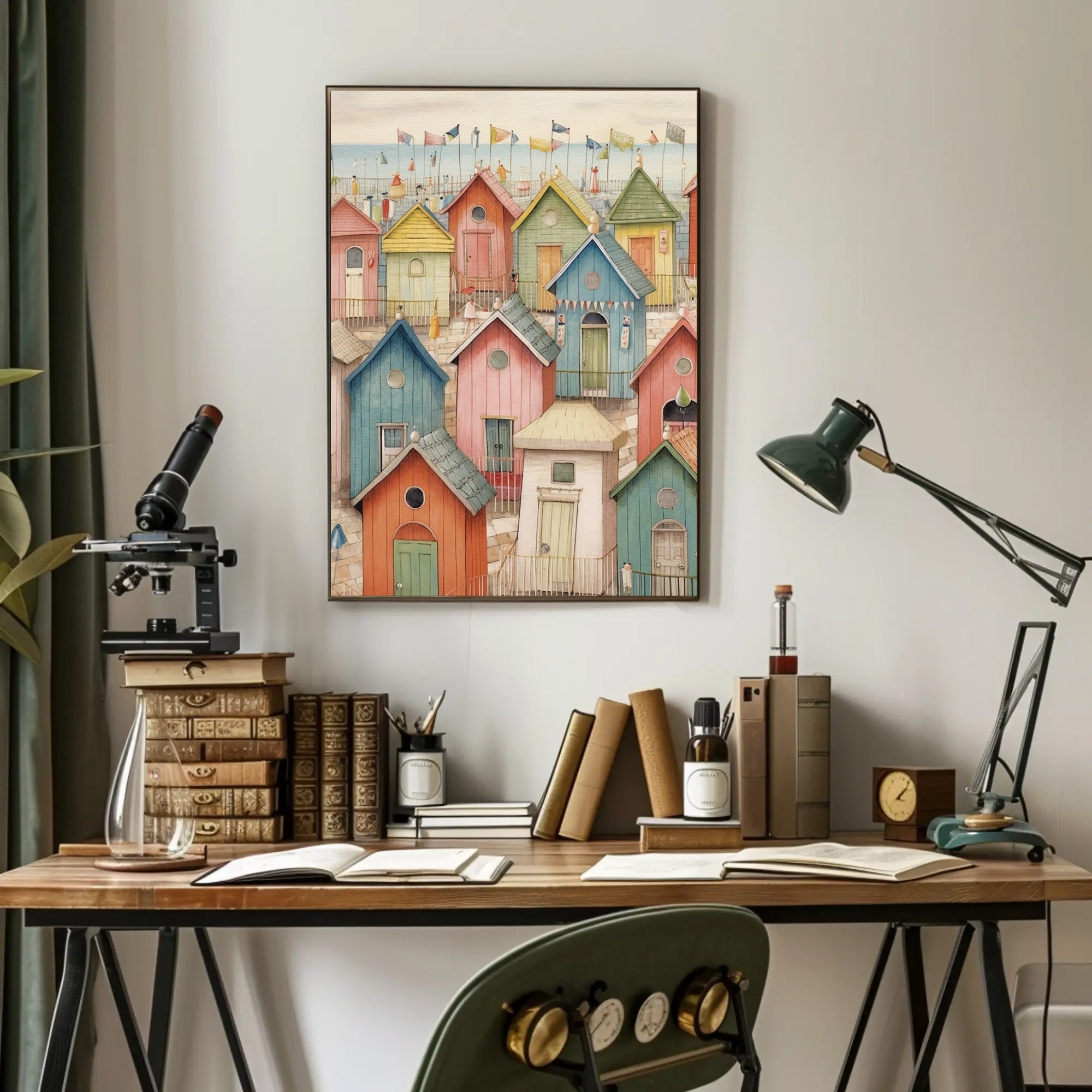 Seaside Cottages Poster