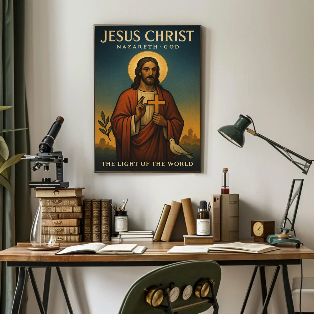 The Light of the World Religious Heritage Poster PosterGoat