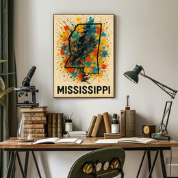 Mississippi Splash Art Poster