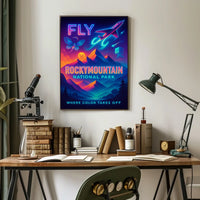 Fly to Rocky Mountain National Park Poster