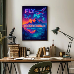 Fly to Rocky Mountain National Park Poster