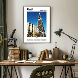 Riyadh Architectural Marvel Urban Cityscape Poster PosterGoat