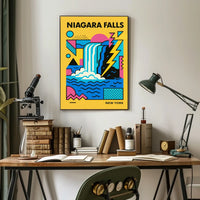 Niagara Falls New York Modern Abstract Poster