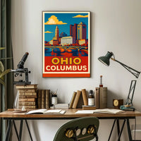 Columbus, Ohio Skyline Poster