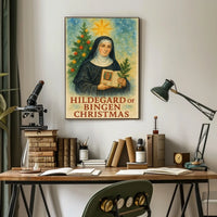 Hildegard of Bingen Christmas Art Print Cultural Poster