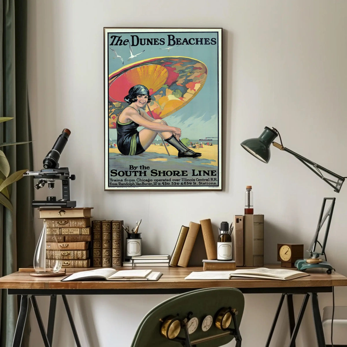 The Dunes Beaches South Shore Line Poster