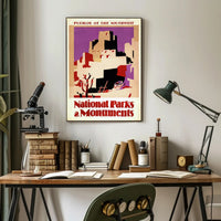Pueblos Of The Southwest Travel Poster Vintage Print