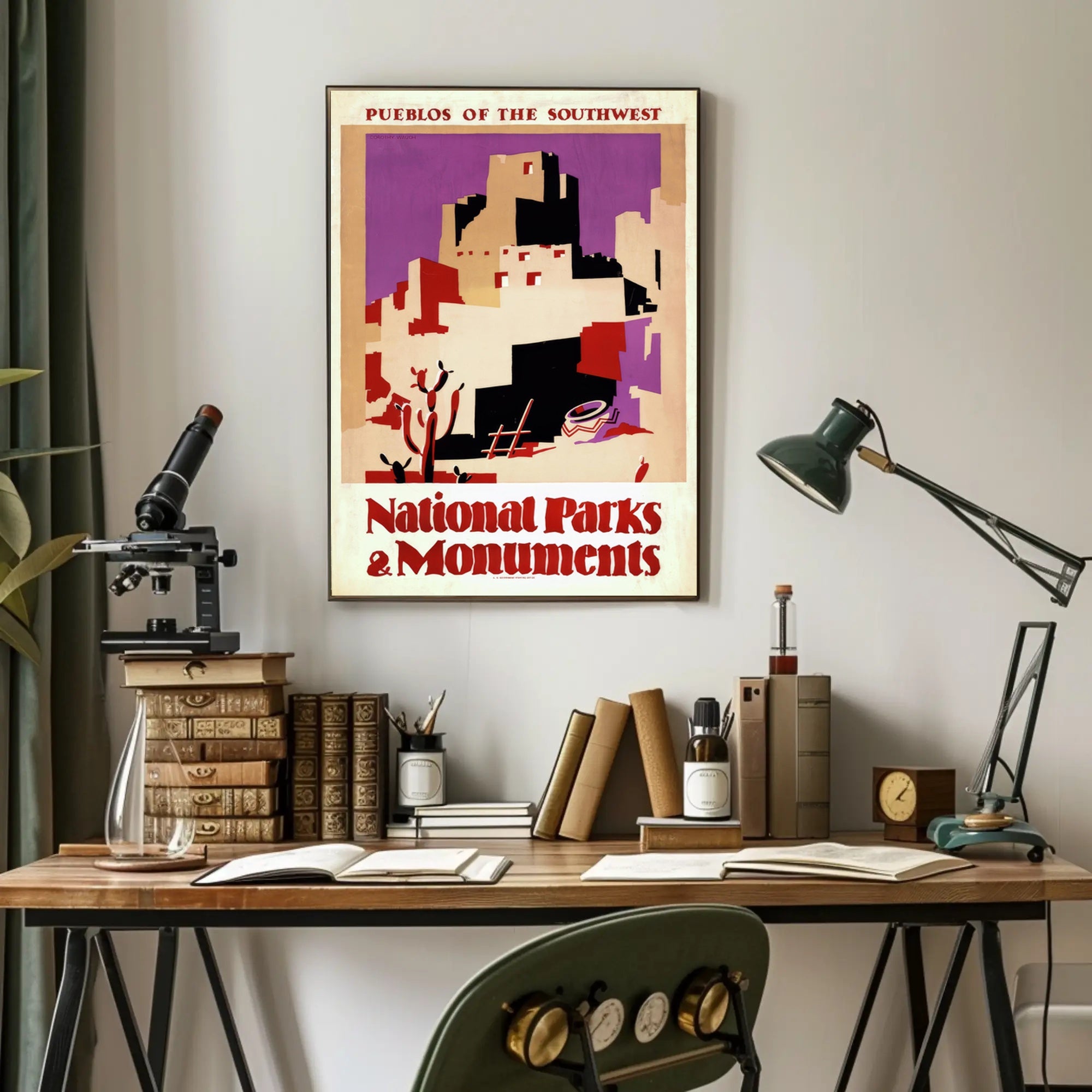 Pueblos Of The Southwest Travel Poster Vintage Print