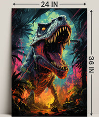 Roaring Prehistoric Majesty Poster PosterGoat