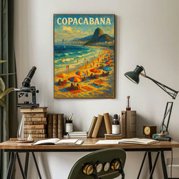 Copacabana Beach Vibes Poster Brazilian Beach Wall Art