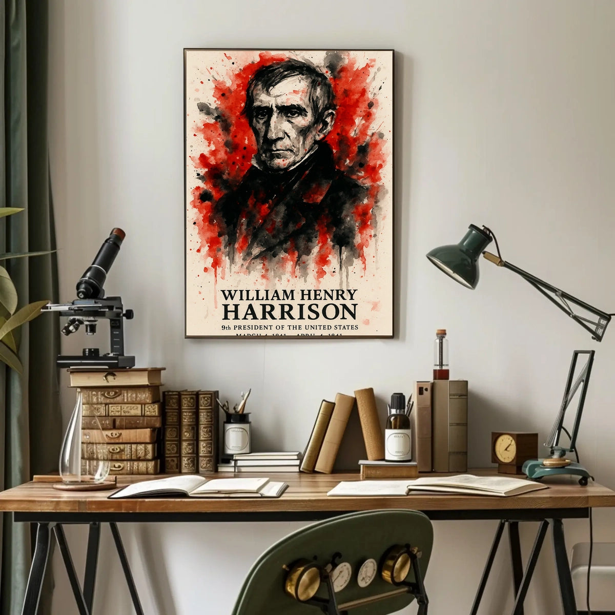William Henry Harrison Historic 1841 Presidential Poster