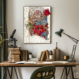 Floral Tapestry Art Poster